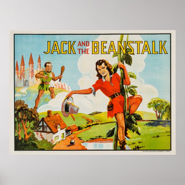 Vintagens Jack och Beanstalk Poster (Framsidan)