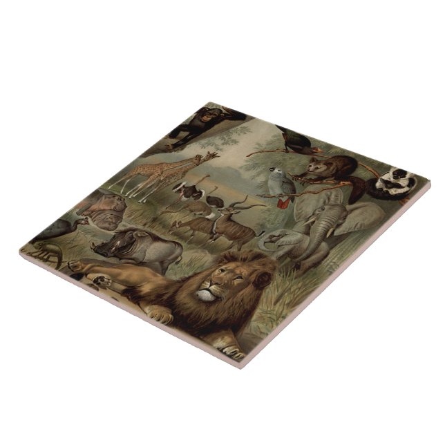 Vintagens jungelpanel kakelplatta (Sidan)