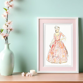 Vintagens klänning av Lillian Causey Poster