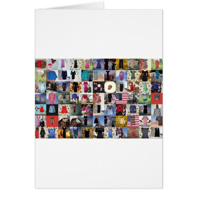 vintagens kollage hälsningskort (Framsidan)