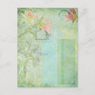 Vintagens kollage, skiktat vykort