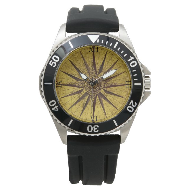 Vintagens kompass armbandsur (Framsida)