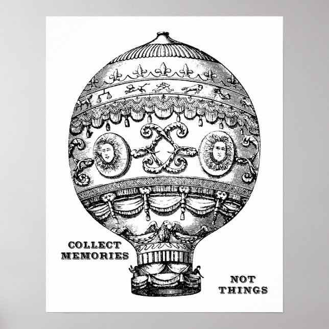 Vintagens Luftballong Poster (Framsidan)