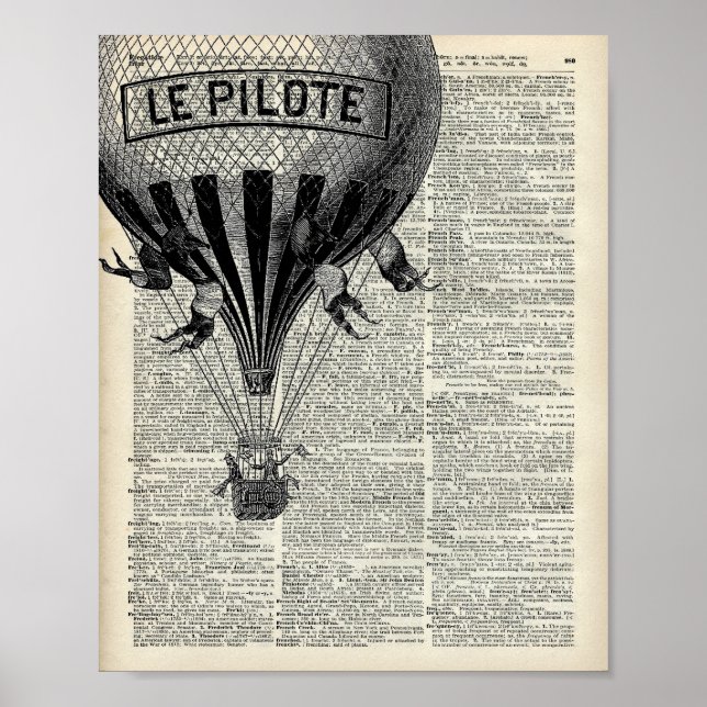 Vintagens Luftballong Poster (Framsidan)