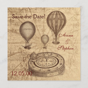 Vintagens luftballonger Spara datum Datumet