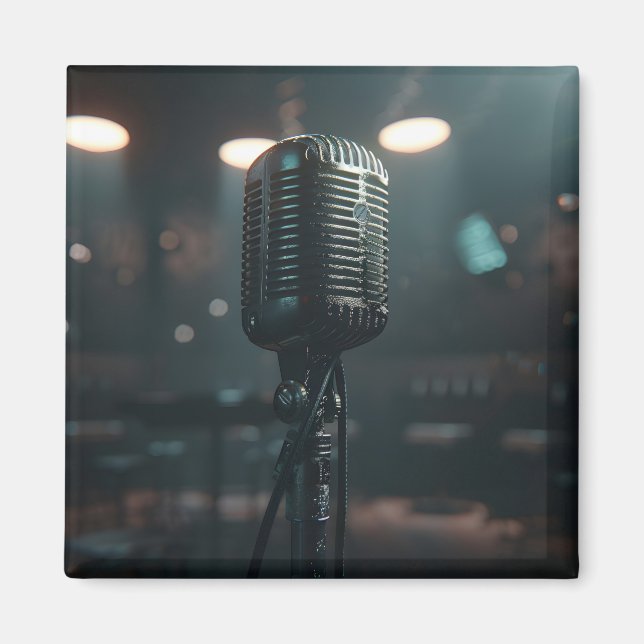 Vintagens mikrofon magnet (Framsidan)