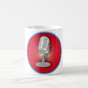 Vintagens mikrofonemblem kaffemugg
