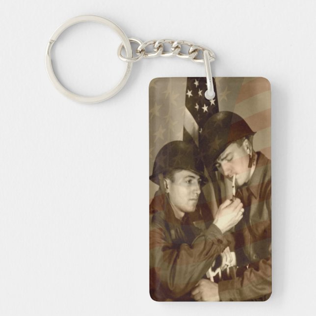 Vintagens militära akryliska nyckelkedja (Framsidan)