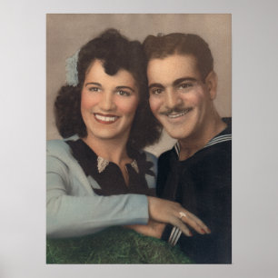 Vintagens militära Förlovning Poster