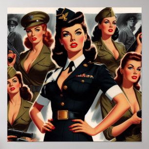 Vintagens militära insticksprogram poster