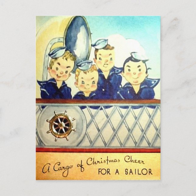 Vintagens militära julkort helg vykort (Framsida)