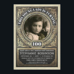 Vintagens milstolpe födelsedag bjuder in ditt foto inbjudningar<br><div class="desc">Inbjudningar till milstolpe på födelsedagen Infoga foto - Deko-dämpad reflektor stil / roligt underordnat foto</div>