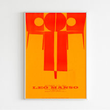Vintagens minimalistiska Poster av Leo Manso