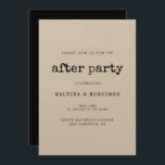 Vintagens minsta skrivmaskin bröllop efter party inbjudningar<br><div class="desc">Party slutar aldrig! Organisera bröllop efter party med dessa moderna inbjudningar. En minimalistisk och vintage design för din stationära bröllop-dator: välj den här ännu moderna bröllop-sviten,  med ett skrivskrivarteckensnitt. Helt anpassade,  för enkelhetens älskare.</div>