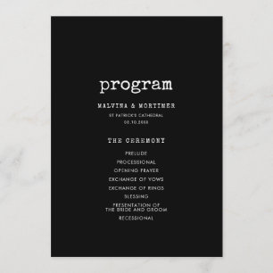 Vintagens minsta skrivmaskin bröllop program