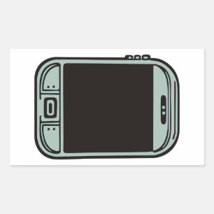 vintagens mobiltelefon rektangulärt klistermärke