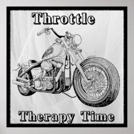 Vintagens motorcykel Poster