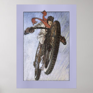 Vintagens motorcykel Poster