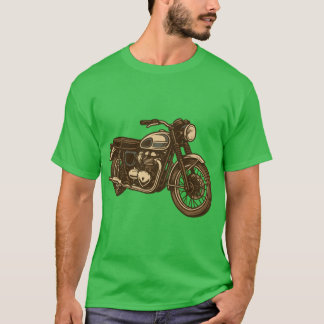 Vintagens motorcykelillustration t shirt
