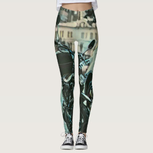 Vintagens motorcykelpresent leggings