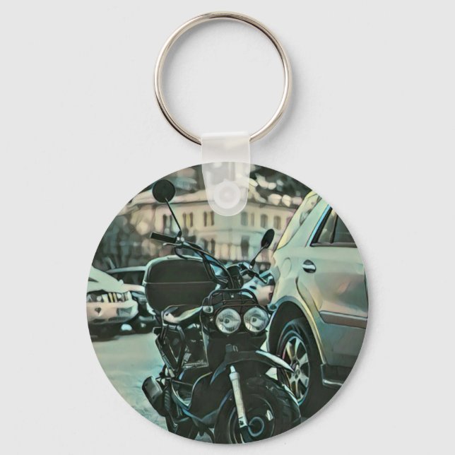 Vintagens motorcykelpresent nyckelring (Framsida)