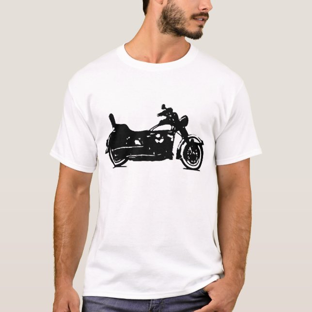 Vintagens motorcykelskugga tee shirt (Framsida)