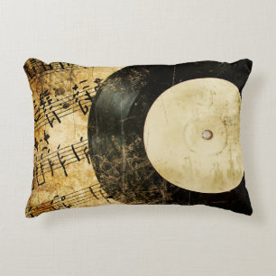 vintagens musikbakgrund prydnadskudde