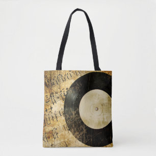 vintagens musikbakgrund tygkasse