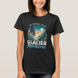 Vintagens natur skönhet i glaciärnationalparken mo t shirt