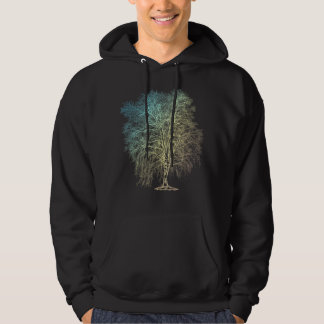 Vintagens natur Utomhus Träd Landskapet Oak Träd L Hoodie