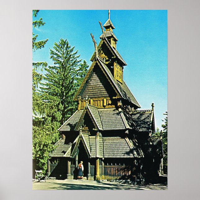 Vintagens Norge, Stave Church Poster (Framsidan)