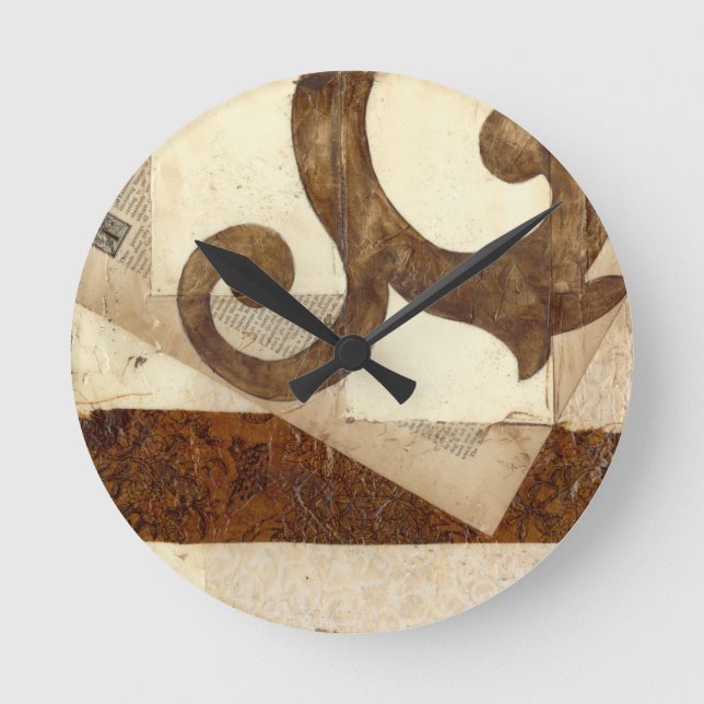 Vintagens nyhetsbläddring rund klocka (Framsida)