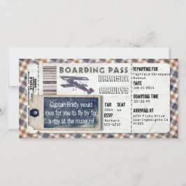 Vintagens ombordstigningspass för flygplan