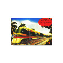 Vintagens Orange Blommar Speciella Tåg 1939