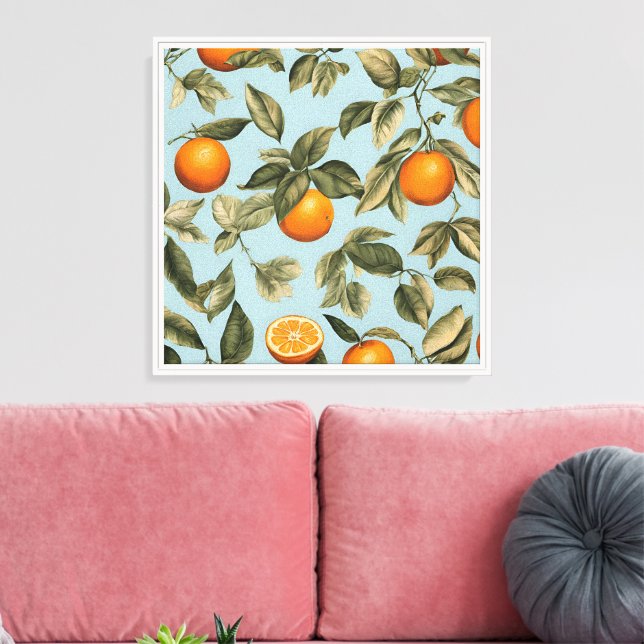 Vintagens orange canvastryck (Insitu (Vardagsrum))