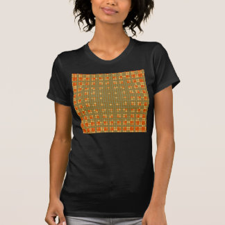 Vintagens Orange, Gult Techno Dots Mönster Tee Shirt