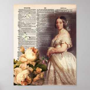 Vintagens ordlista och drottning Victoria Poster