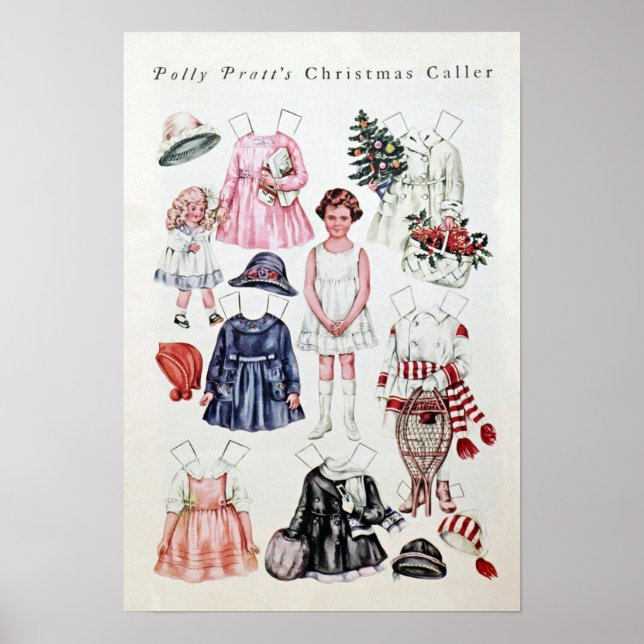 Vintagens Pappra docka Poster (Framsidan)