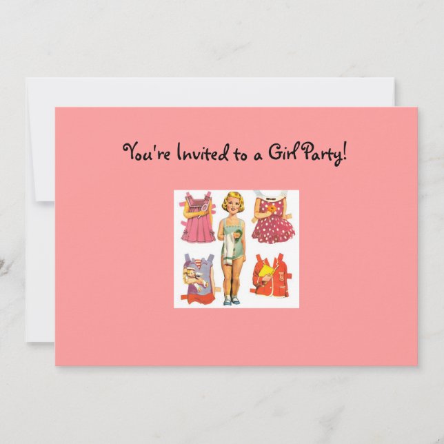 Vintagens Papprare dockningsinbjudningar Inbjudningar (Framsida)