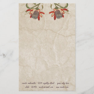 Vintagens passionsblomma brevpapper