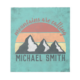 Vintagens pastellberg kallar monogram anteckningsblock