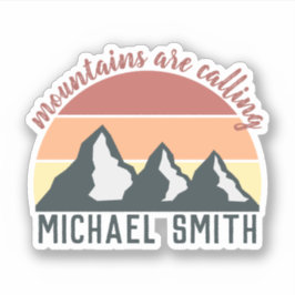 Vintagens pastellberg kallar monogram himlar klistermärken