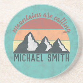 Vintagens pastellberg kallar monogram underlägg