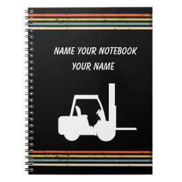 Vintagens Personlig gaffeltrucka Anteckningsbok