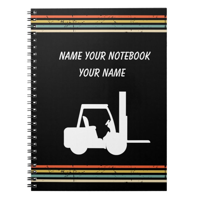 Vintagens Personlig gaffeltrucka Anteckningsbok (Framsidan)