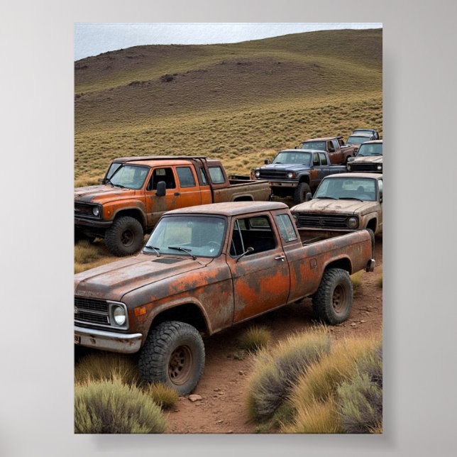 Vintagens Pickupa ledning Tävling Poster (Framsidan)