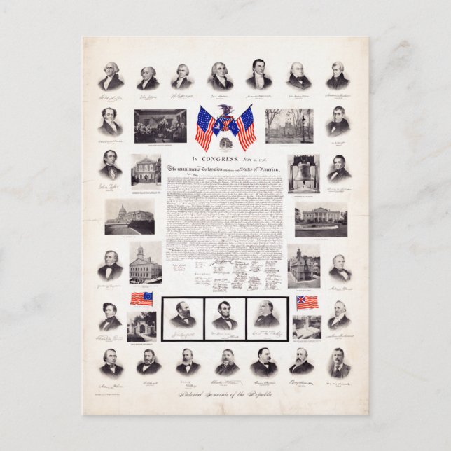 Vintagens politiska ordförande vykort (Framsida)