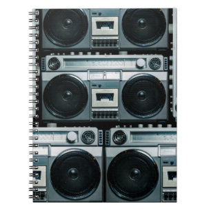 Vintagens radiobombox anteckningsbok
