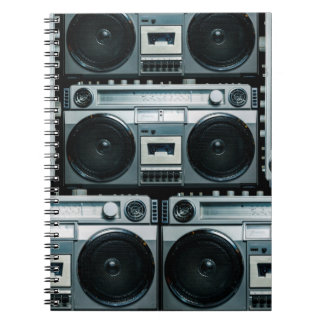 Vintagens radiobombox anteckningsbok