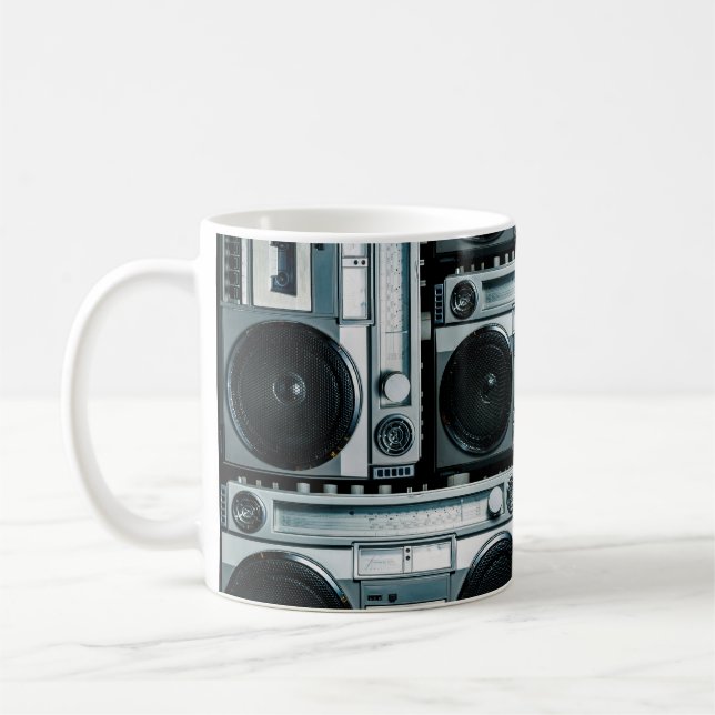 Vintagens radiobombox kaffemugg (Vänster)
